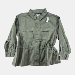 Old Navy Olive Green Utility Jacket Women’s Large Military Style